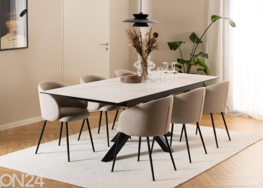 Jatkettava ruokapöytä Beira 100x200/240 cm
