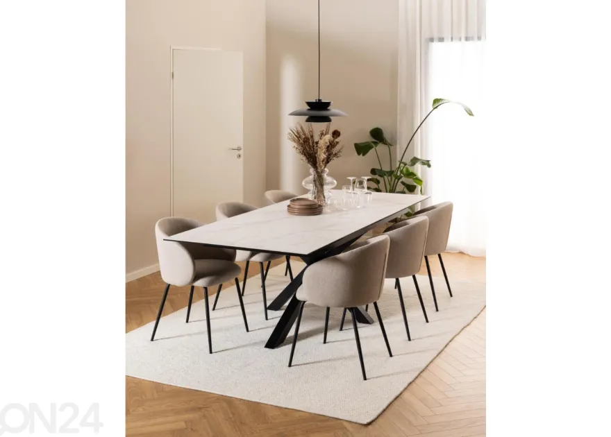 Jatkettava ruokapöytä Beira 100x200/240 cm