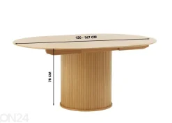 Jatkettava ruokapöytä 120/167 cm