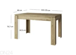 Jatkettava ruokapöytä Doorset 80x132/175 cm
