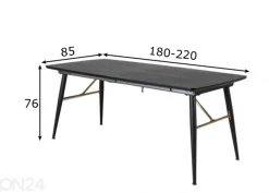 Jatkettava ruokapöytä Gold 180/220x85 cm