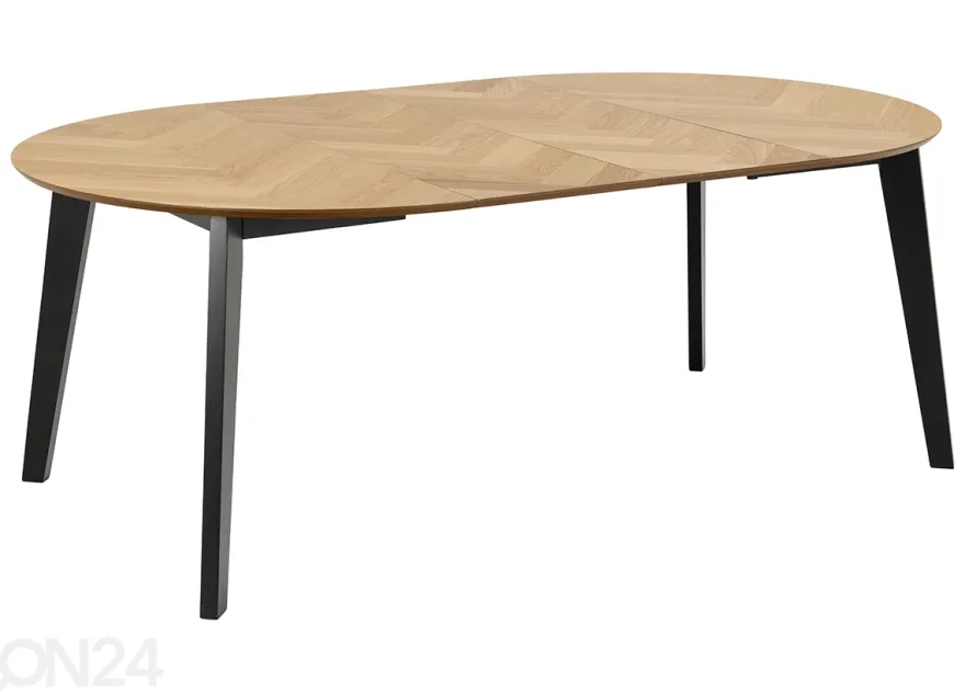 Jatkettava ruokapöytä Grace Ø120/198 cm