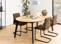 Jatkettava ruokapöytä Grace Ø120/198 cm
