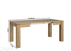 Jatkettava ruokapöytä Havanna 90x90/180 cm