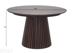Jatkettava ruokapöytä Izumi 120/160x120 cm
