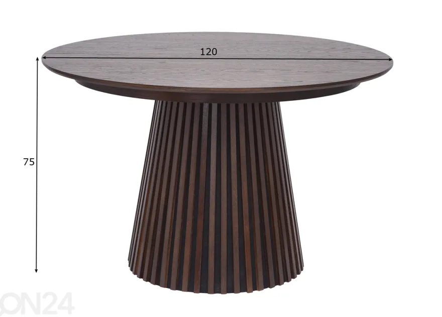Jatkettava ruokapöytä Izumi 120/160x120 cm