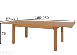 Jatkettava ruokapöytä Latina 90x160-250 cm