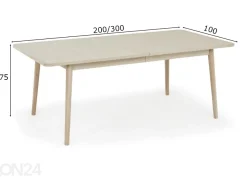 Jatkettava ruokapöytä Nyborg 200/300×100 cm
