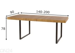 Jatkettava ruokapöytä Pratto 90x140-200 cm