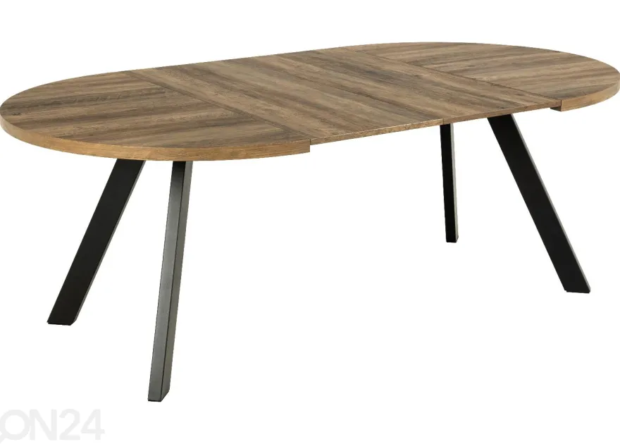 Jatkettava ruokapöytä Saida Ø120/210x75 cm
