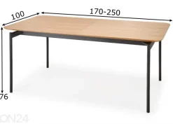 Jatkettava ruokapöytä 170/250x100 cm