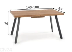 Jatkettava ruokapöytä 140/180x85 cm