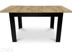Jatkettava ruokapöytä 80x120/160 cm, artisan tammi/musta