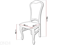 Jatkettava ruokapöytä 90x160-210 cm + 8 tuolia