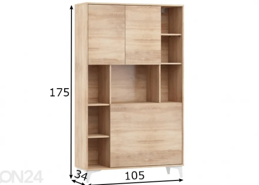 Kaappi-hyllystö/ sihteerinkaappi Lissy 105 cm