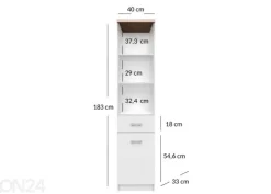 Kaappi/hylly Top mix 40 cm
