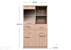 Kaappi/hylly Top mix 80 cm