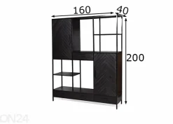 Kaappi/hylly York 160 cm