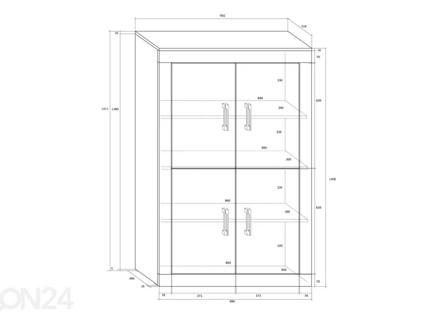 Kaappi Skibbereen 90 cm