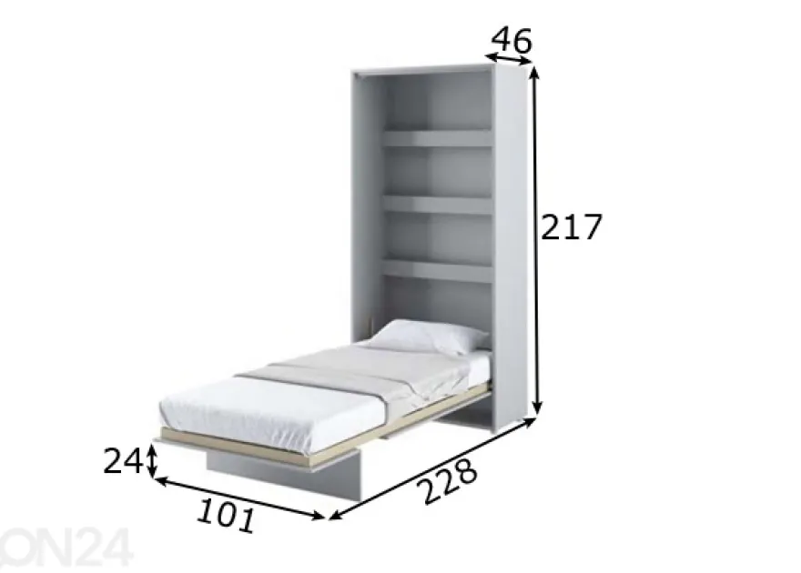 Kaappisänky Lenart BED CONCEPT 90x200 cm