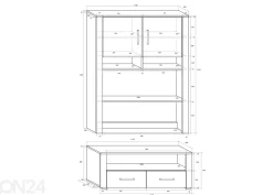 Kaappi / TV-taso Char 110 cm