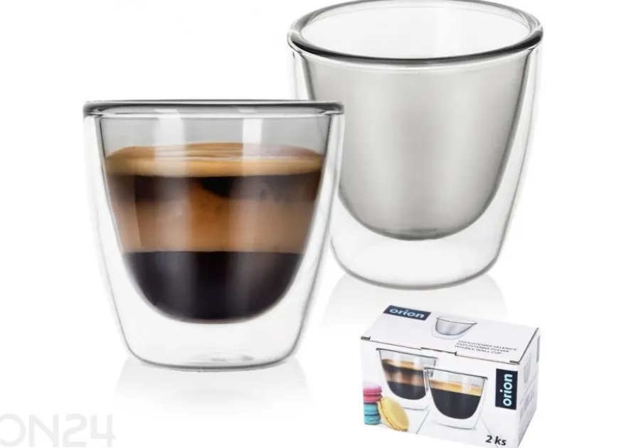 Kaksiseinäiset lasit, 2 kpl 90 ml
