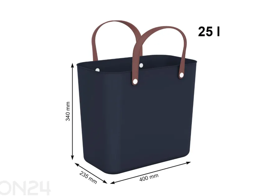Kantokori muovista ALBULA 25L, sininen/ruskea