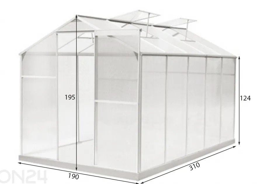 Kasvihuone POLAR 5,9 m²