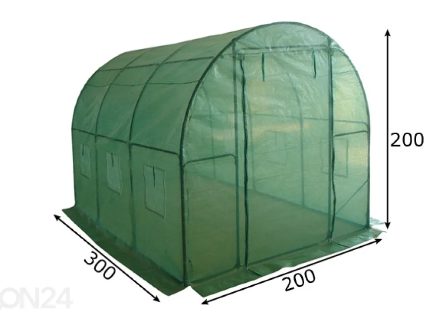 Kasvihuone Pro 2x3 m, 6 m²