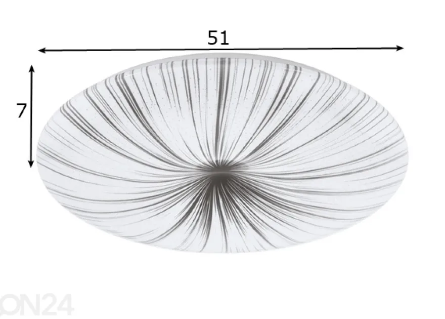 Katto- ja seinävalaisin Nieves Ø 51 cm