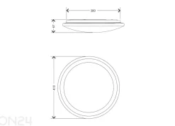 Kattoplafondi Areso LED Ø 80 cm