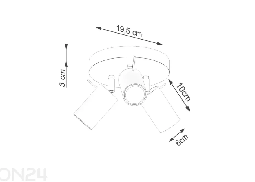 Kattovalaisin RING 3P, beige