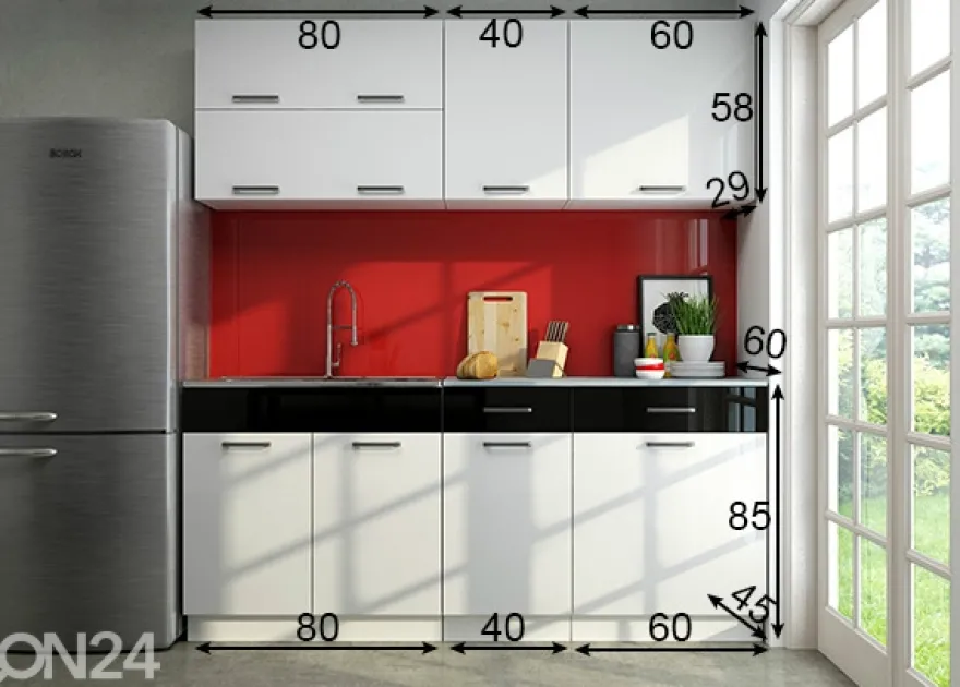 Keittiökalusteet 180 cm