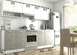 Keittiökalusteet 240 cm