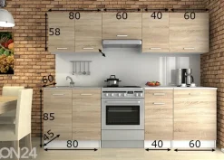 Keittiökalusteet 240 cm
