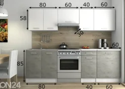 Keittiökalusteet 240 cm
