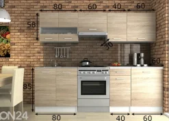 Keittiökalusteet 240 cm