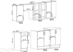 Keittiökalusteet Lima 240 cm