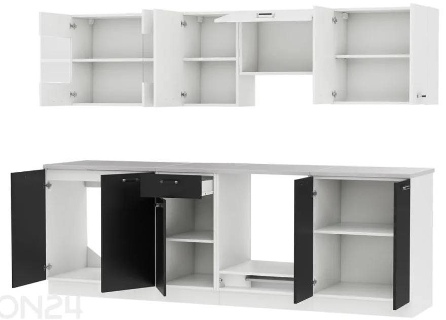 Keittiökalusteet Omega I 240 cm
