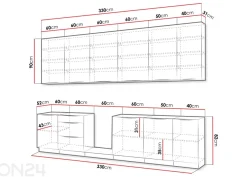 Keittiökalusteet Solea II 330 cm