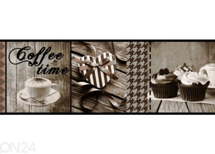 Keittiön matto Coffee Time Taupe 50x150 cm