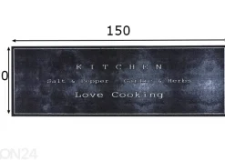 Keittiön matto Cook & Wash Love Cooking Black