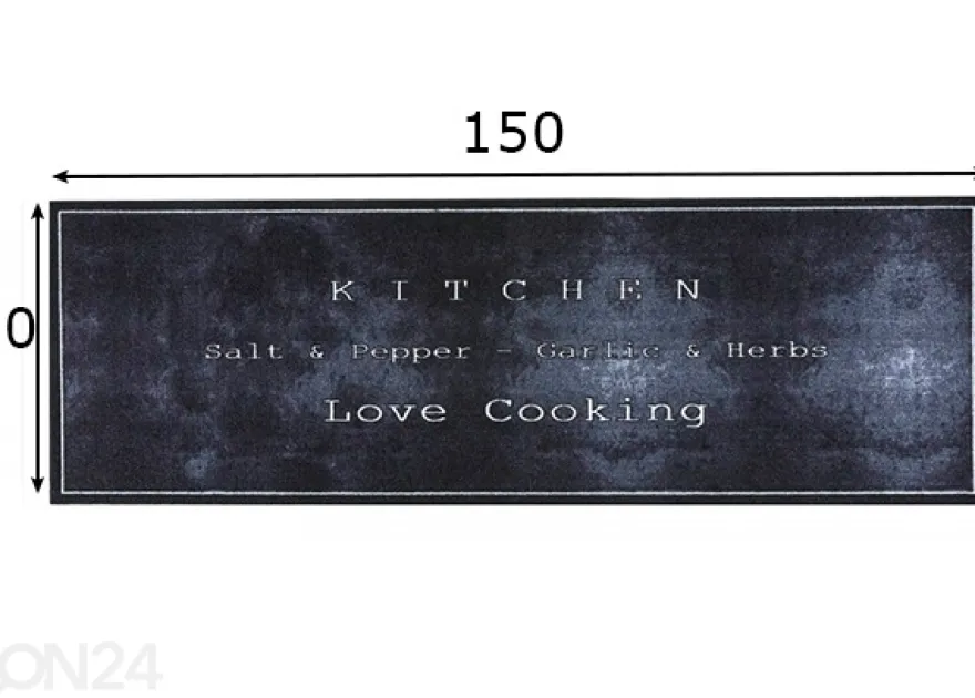 Keittiön matto Cook & Wash Love Cooking Black