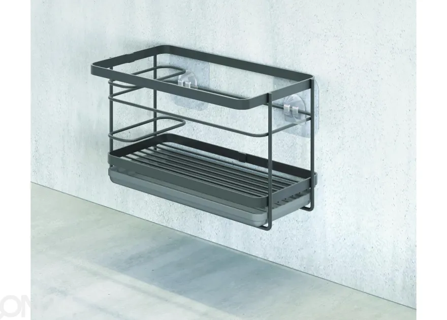 Keittiötarviketeline seinälle Tokyo UFIX, 22x13x14 cm, musta