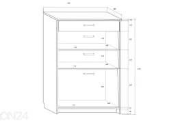 Kenkäkaappi 76 cm