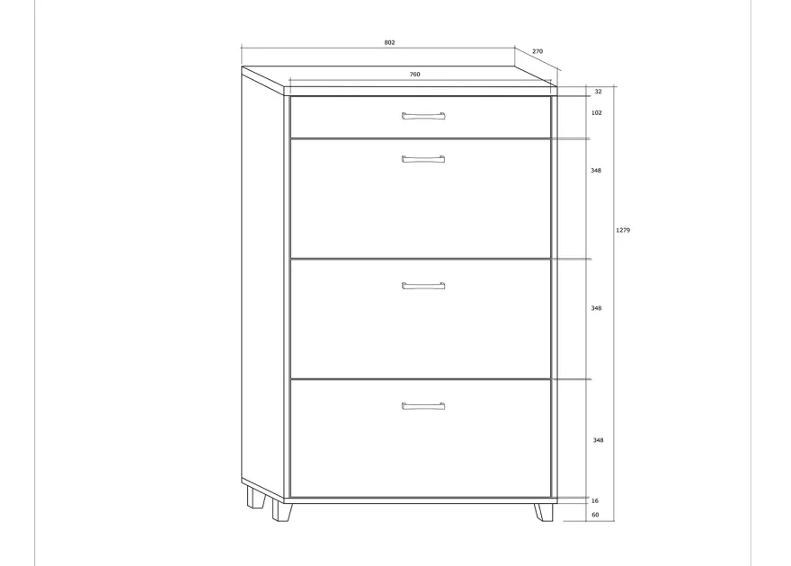 Kenkäkaappi 80 cm