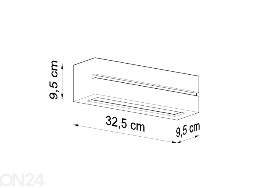 Keraaminen seinävalaisin Vega Line