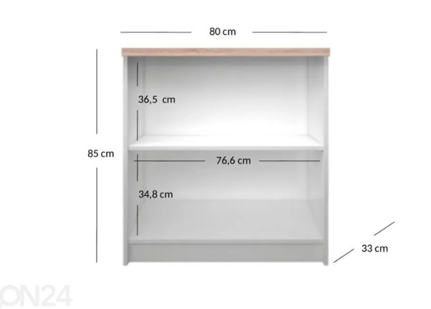 Kirjahylly Top mix 80 cm