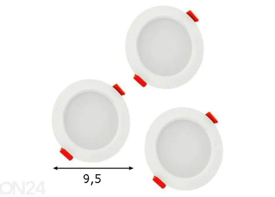 Kohdevalaisin Miro LED 6 W 3 kpl