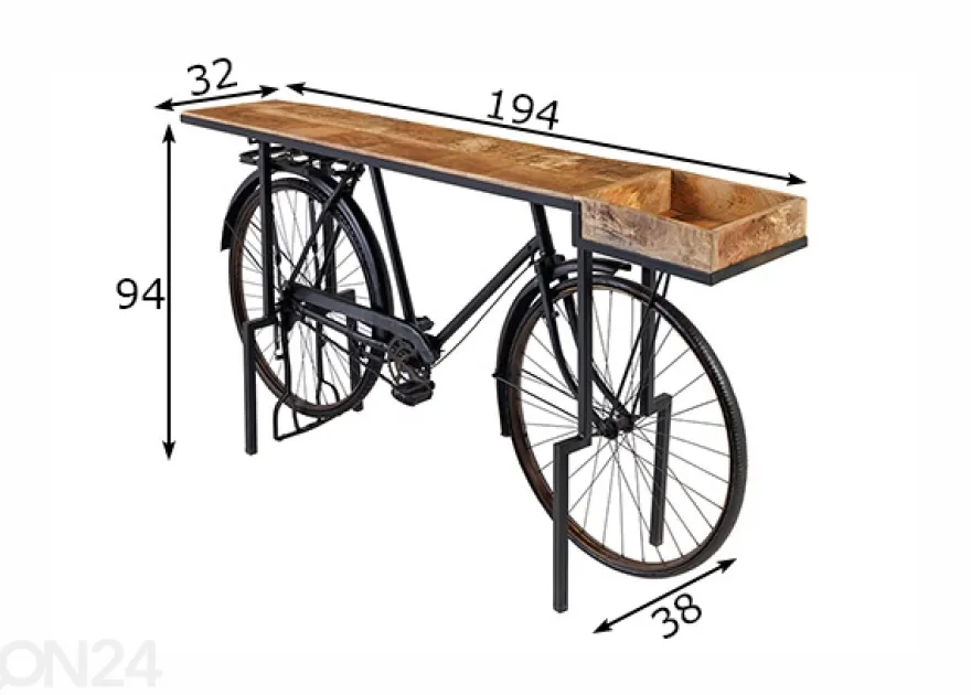 Konsolipöytä Bicycle 194 cm